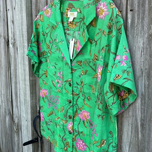 Mauve Linen Suffer Shirt - Picture 9 of 11